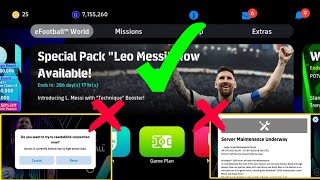 How To Open eFootball 2024 Mobile  How To Fix Maintenance Problem [upl. by Maxie247]