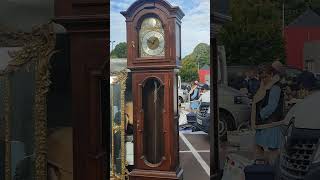 Antique grandfather clock at the Tournai flea market — a rare find for connoisseursvlog travel [upl. by Ateikan]