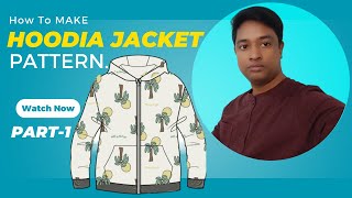 How To Make Hoodie Jacket Pattern  Winter Jackets for Boys  Winda Cad Bangla Tutorial [upl. by Sivad]