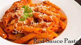 Pasta in Red Sauce  Red Sauce Pasta  Indian Style Tomato Pasta  The Terrace Kitchen [upl. by Uahc]