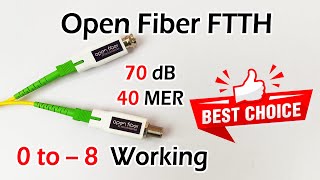 Best FTTH 👍🏻 Open Fiber FTTH  70 dB  40 MER 🔥 0 dBm to 8 dBm Live Testing Full Video [upl. by Thurlough268]