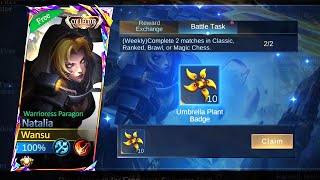 MY FIRST COMPLETED TASK TO GET THIS FREE NATALIA COLLECTOR SKIN  Mobile Legends [upl. by Ruby]