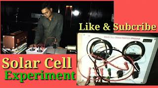 kkstudypoint Solar cell Experiment  सोलर सेल by Deepak Kumar Characteristics of Solar Cell [upl. by Gnah372]