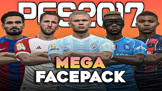 PES 2017 MEGA FACEPACK 20232024 [upl. by Lleda]