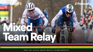 Mixed Team Relay Highlights  2024 UCI Cyclocross World Championships [upl. by Havener684]