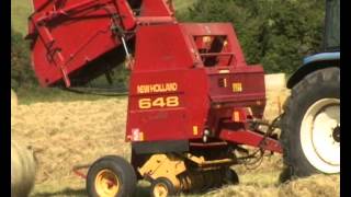 New Holland TM 150 with NH 648 baler [upl. by Gotcher]