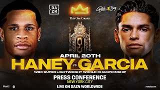 DEVIN HANEY vs RYAN GARCIA  NEW YORK CITY LAUNCH PRESS CONFERENCE [upl. by Carisa]