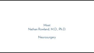 Dr Nathan Rowland Neuosurgery  MUSC Health [upl. by Jolynn]