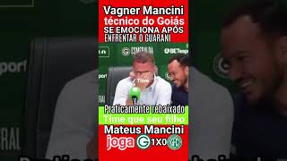 Vagner Mancini se emociona ao ver o Guarani time que seu filho Mateus Mancini joga cair pra Série C [upl. by Ahtar]