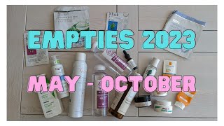 6 Months of Empties May to October 2023 😬  michxmash [upl. by Devehcoy368]