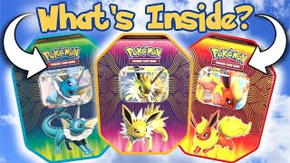 I Opened Jolteon Flareon and Vaporeon GX Tins From 2019 [upl. by Tnarb]