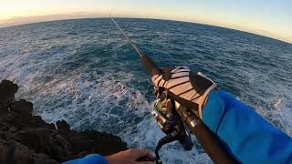 Shore Jigging  Strong wind and rough sea [upl. by Erma]