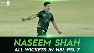 Watch all Naseem Shah wickets in HBL PSL 7 [upl. by Iam441]