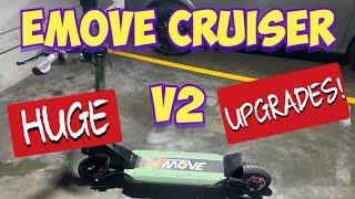 EMOVE CRUISER V2 ELECTRIC SCOOTER MOST BANG RANGE FOR YOUR BUCK 35 mph speed ESSENTIAL UPGRADES [upl. by Grof]