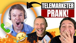 EPIC HALLOWEEN PRANK ON TELEMARKETER [upl. by Samaj]