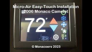 MicroAir EasyTouch RV357 Thermostat Installation [upl. by Tuesday]