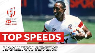 TOP SPEEDS  Quickest players at the HSBC NZ Sevens [upl. by Eusassilem]