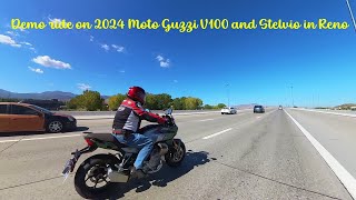 Demo ride on Moto Guzzi V100 amp Stelvio [upl. by Yecak]