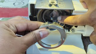 Usha Janome Bobbin Case Fixing  How to clean Bobbin Case in Usha Janome  Bobbin Case Problems [upl. by Ohce875]