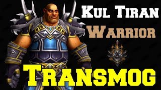 Kul Tiran Warrior Transmog Tiers 121 PvE  Dressing Room  World of Warcraft Battle for Azeroth [upl. by Nekcarb]