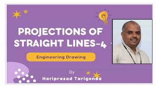 Projection of Straight lines4 engineeringdrawing engineering mechanical mechanicalengineering [upl. by Eiddet953]