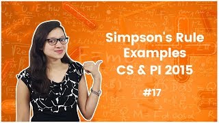 14Simpsons Rule Examples Asked in GATE CS amp PI 2015  Numerical Methods [upl. by Eneleahs]