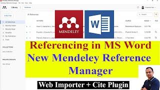 Referencing in Microsoft MS Word with New Mendeley Reference Manager [upl. by Ecnarwal]