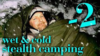 bivvi bag stealth camping in snow amp cold temperatures [upl. by Nalac449]