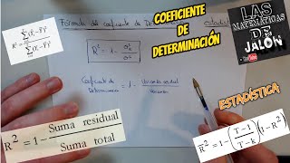 COEFICIENTE DE DETERMINACIÓN  FORMULA  Explicación Fácil y practica [upl. by Adriana843]