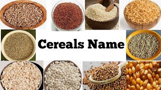 Cereals Name Vocabulary  Cereals Name With Pictures  English For Beginners [upl. by Alcina]