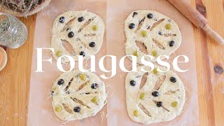 Provençal Olive Fougasse Recipe Rustic French Fougasse Bread Easy Recipe [upl. by Fem]