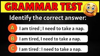 English Grammar Test  Can You Score 1515 challenge 10 [upl. by Lehcin]