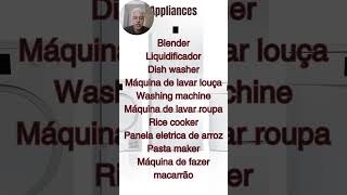 Dicas Inglês para iniciante appliances [upl. by Biebel]