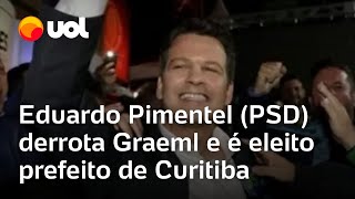 Eleição em Curitiba Eduardo Pimentel derrota Graeml e é eleito prefeito da capital do PR resultado [upl. by Annahsal]