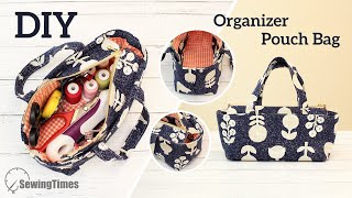 Recessed zipper Bag Tutorial  DIY Organizer Pouch Bag sewingtimes [upl. by Doll]