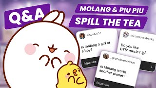 Molang and Piu Piu QampA  Favorite food and songs Huening Kai Molanguese [upl. by Ettelrats]