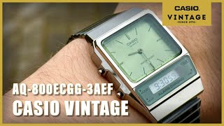 Unboxing The New Casio Vintage AQ800ECGG3AEF [upl. by Arodaeht601]