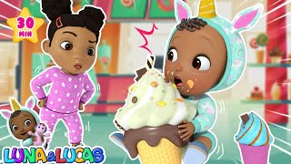 Ice Cream Song 🍨  Nursery Rhymes amp Kids Songs  Luna amp Lucas 🌈 🦄 [upl. by Karab546]