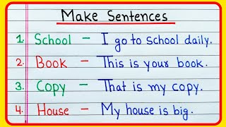 Learn to Make Sentences in English  How to Make Sentences  Make Sentence [upl. by Krein]