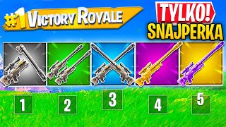 TYLKO NOWA SNAJPERKA CHALLENGE w Fortnite [upl. by Roter649]