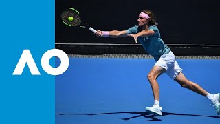 Stefanos Tsitsipas v Matteo Berrettini match highlights 1R  Australian Open 2019 [upl. by Ohaus]