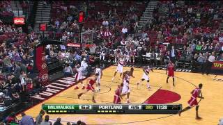 Ersan Ilyasova 27 points 14 rebounds vs Portland Trail Blazers full highlights 01192013 HD [upl. by Ehtyde174]