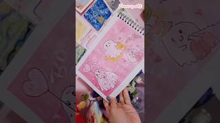 Easy Halloween🎃👻🍬 Acrylic painting tutorial for beginners  👻boo painting tutorial boo shorts [upl. by Brooke]