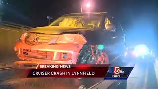 Cruiser involved in crash in Lynnfield [upl. by Osnofedli]