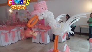 DECORACION BABY SHOWER CON GLOBOS CHASTY [upl. by Cynara]