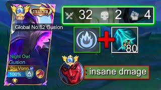 32 KILLS GLOBAL GUSION ABUSE IMPURE RAGE EMBLEM  BROKEN DAMAGE😱🔥 [upl. by Depoliti]