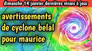 La tempête tropicale Belal sintensifie avertissement pour Maurice 14 janvier [upl. by Kadner]