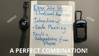 Garmin Instinct and Etrex 22x 2 month COMBINATION review A perfect pair for outdoor navigation [upl. by Mclyman]