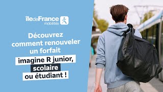 Renouveler un forfait imagine R Junior Scolaire ou Etudiant [upl. by Luzader]