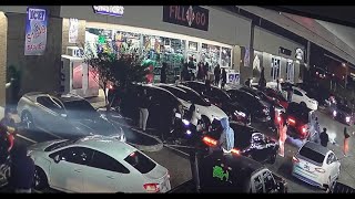 WATCH South Memphis gas station burglarized by large crowd Saturday night [upl. by Bonneau390]